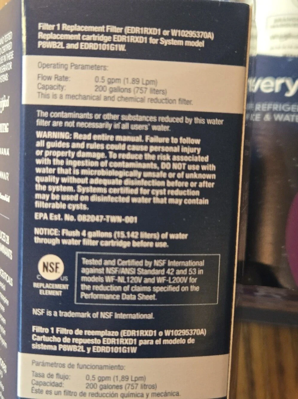 EveryDrop #1  Refrigerator Ice and Water Filter ΕDR1RXD1 New SEALED Lot Of 4